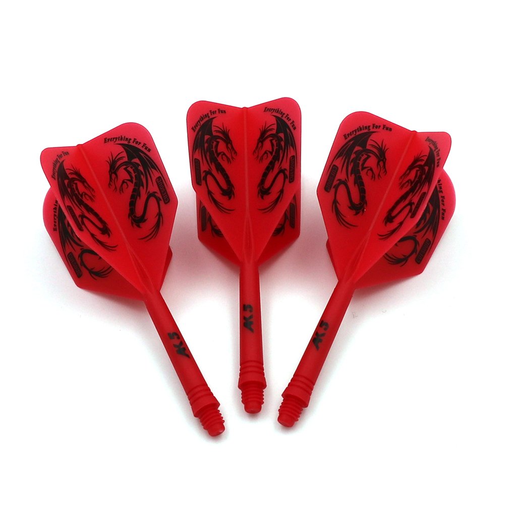 Cuesoul Dart Flights Red With Pattern Design