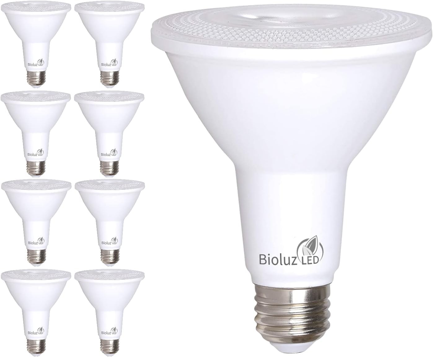 Bioluz Led 8 Pack Par30 Led Bulbs Flood Light Indoor/Outdoor High Cri 75W Equivalent Using 11W Dimmable 3000K Soft White 850 Lum