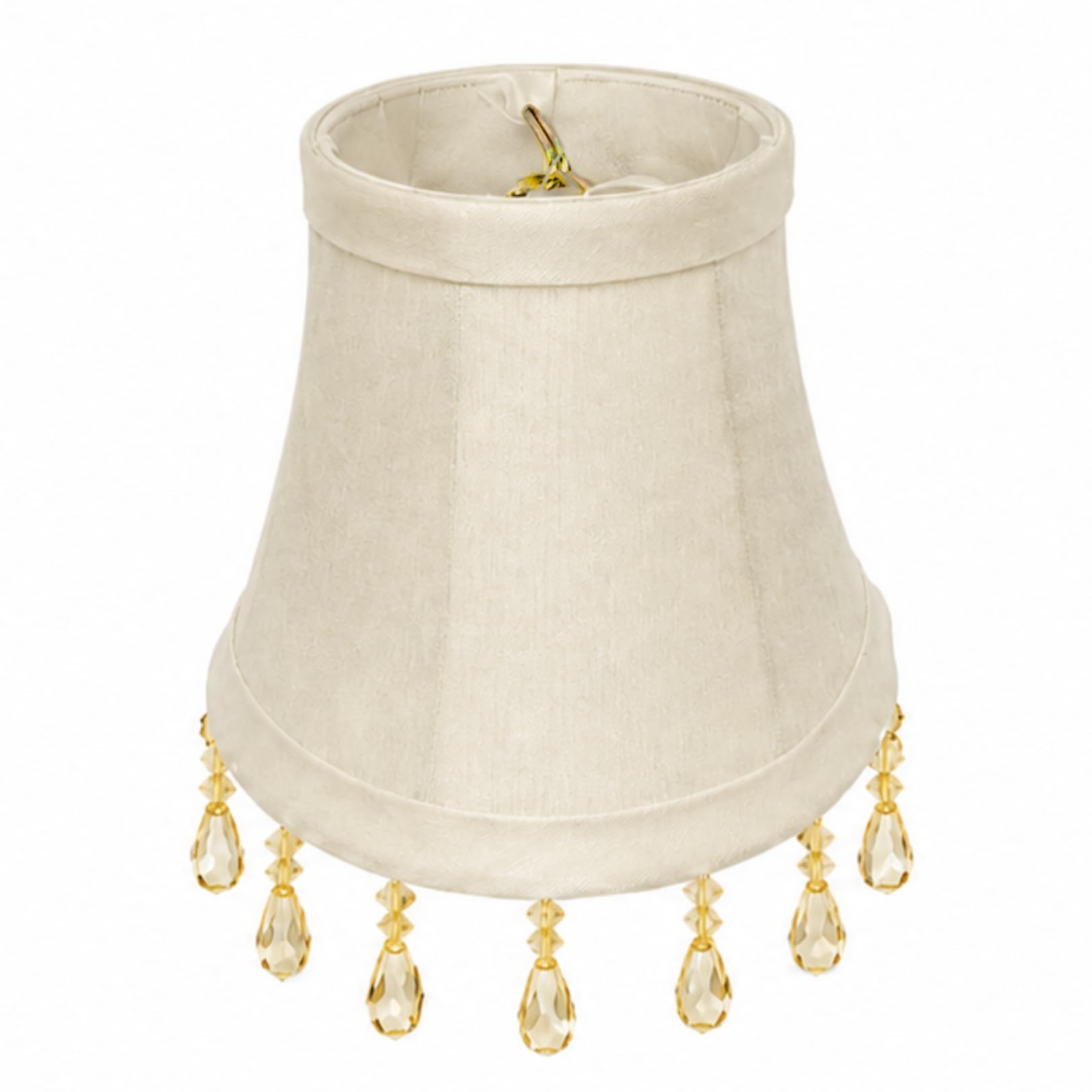 Royal Designs, Inc. CS-312B-5BG Beaded Bell Chandelier Shade, 3 x 5 x 4, Beige