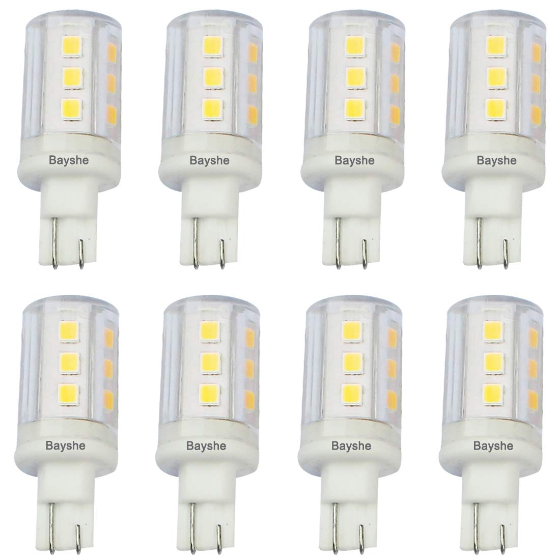 Bayshe T10 Wedge Base Led Light Bulb 3Watt Equivalent To 30W Halogen 12Vac/Dc For Camper Rv Tailer Outdoor Landscape Patio Path Driveway Malibu Lighting(6000K Daylight White)-8 Pack