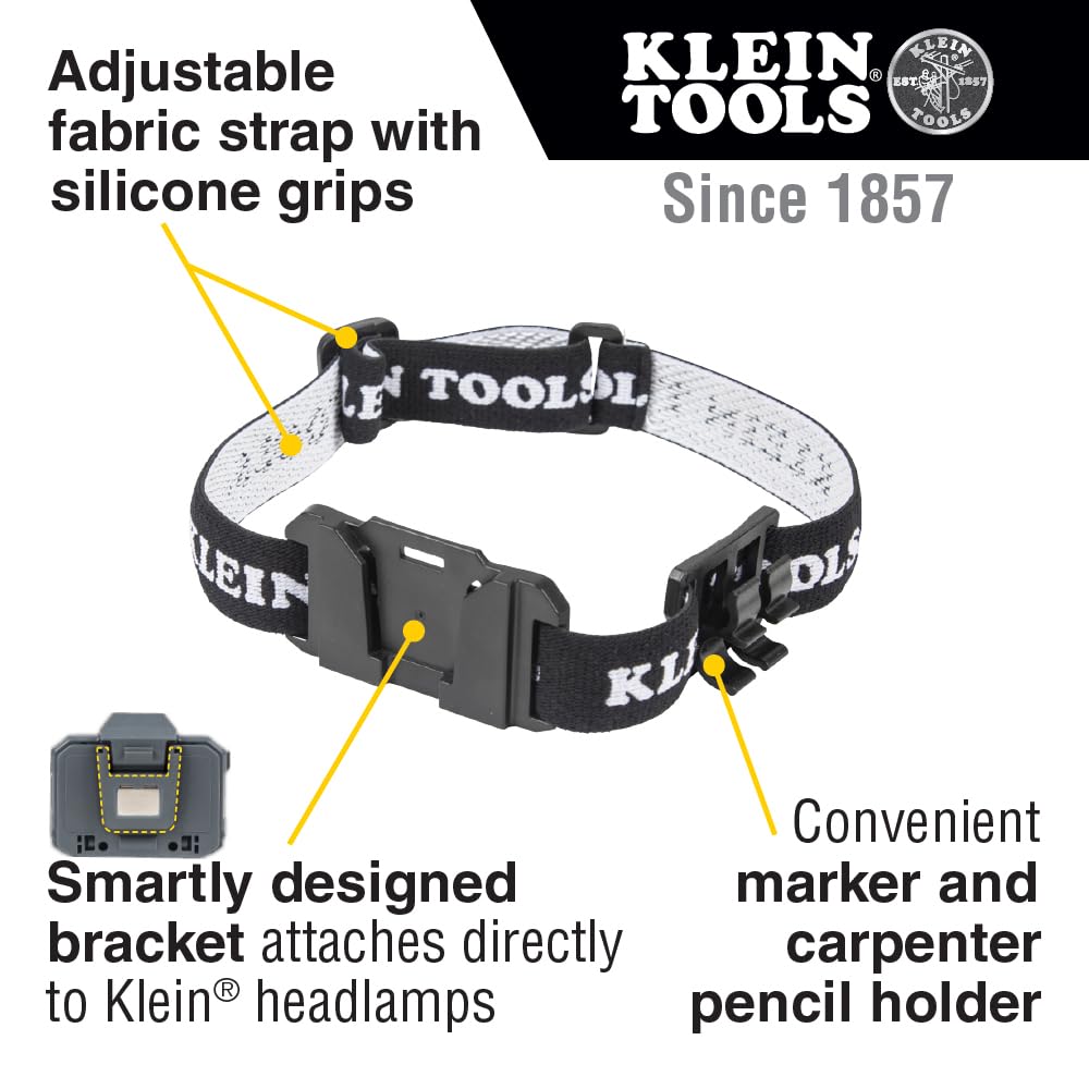 Klein Tools 80079 Headlamp Kit With Rechargeable Led Headlamp, Pocket Flashlight And Bracketed Headlamp Strap, For Klein Hard Ha