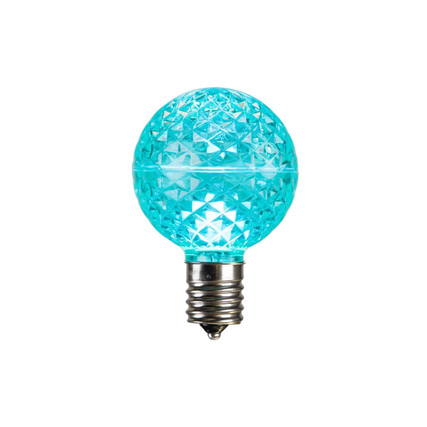 Vickerman G50 Faceted LED Teal Bulb E17 .45W 10/Bx - XLED17G5L-10