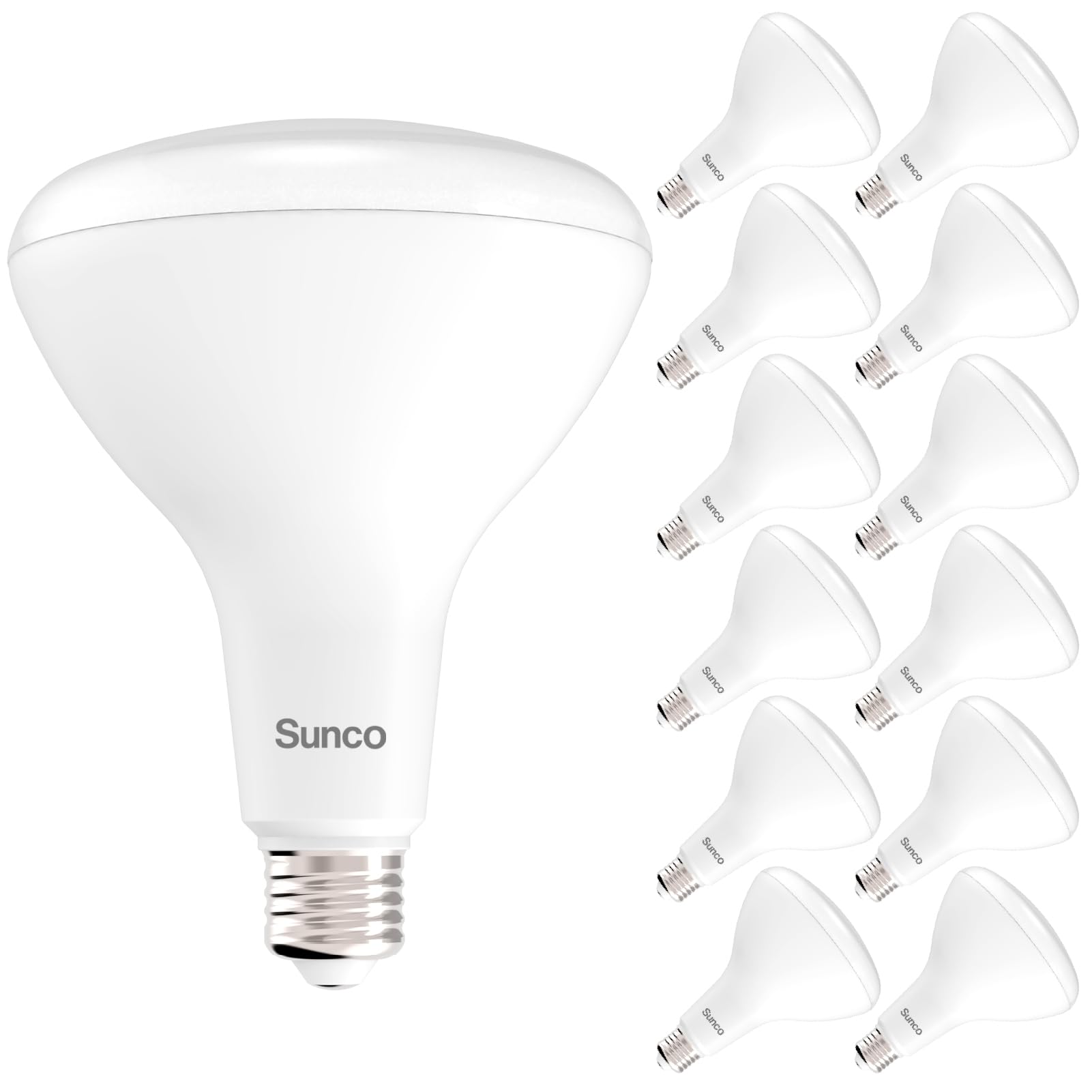 Sunco 12 Pack BR40 LED Light Bulbs, Indoor Flood Lights, Recessed Can Light Bulb, 1400 LM, 17W (100W Equivalent), 6000K Daylight