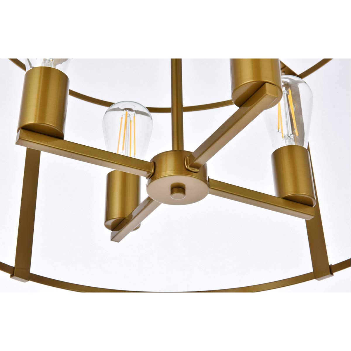 Living District Indoor Modern Home Decorative Bright Ceiling Agnys 4 Lights Pendant in Brass