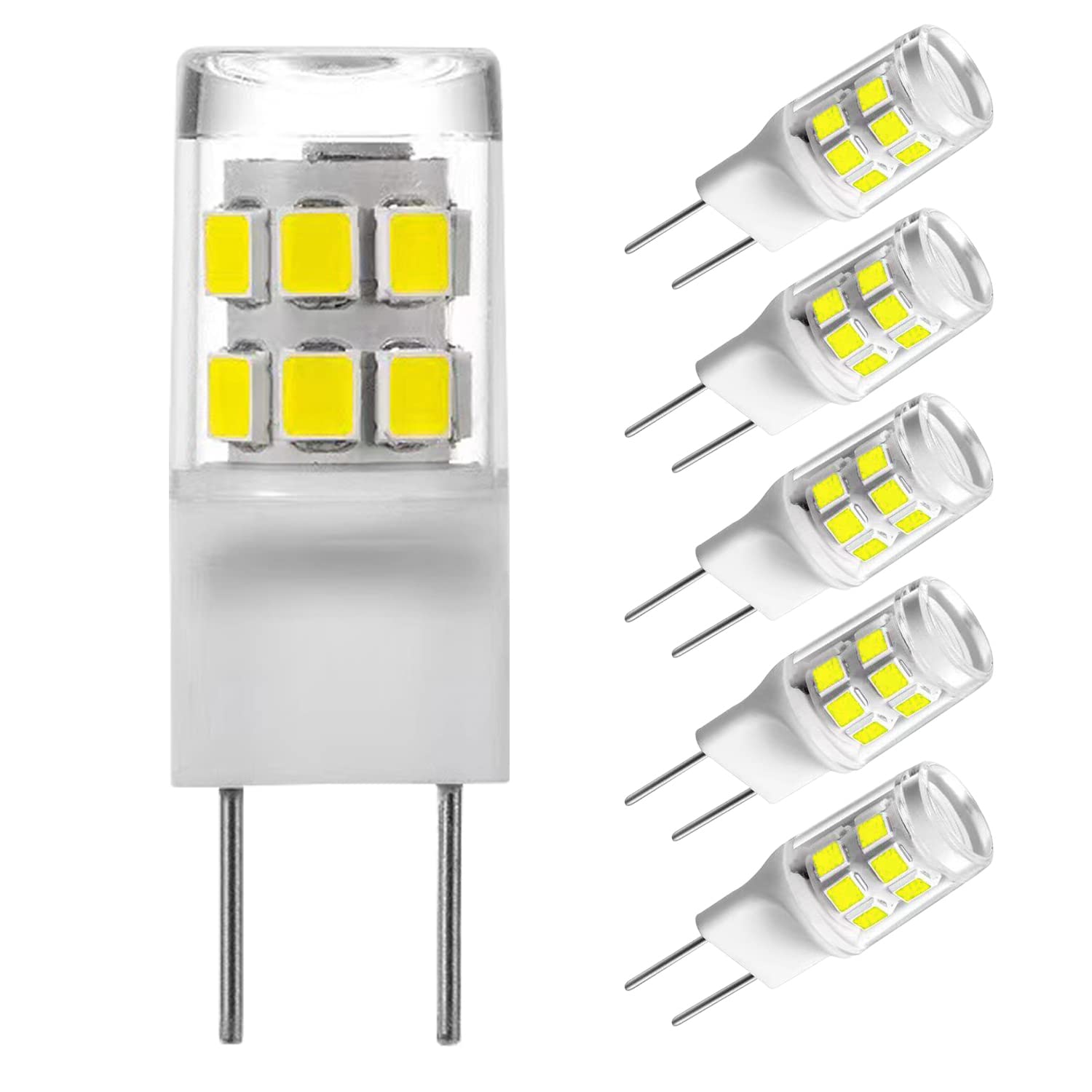 Ssqy G8 Led Light Bulb, G8 Gy8.6 Bi-Pin Base, 3W 120V 20W 35W Halogen Replacement Bulb For Under Counter Kitchen Lighting, Under