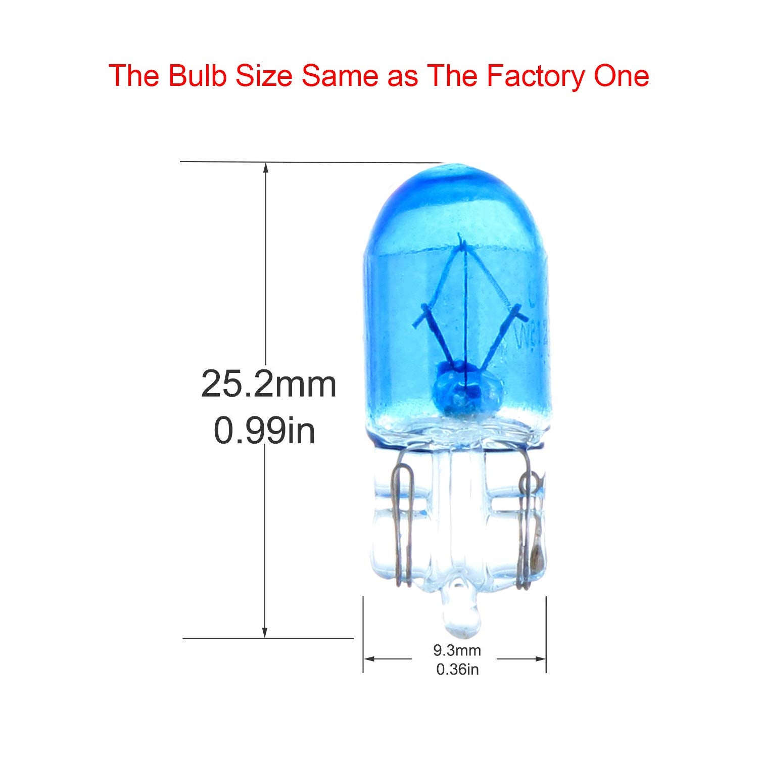 cciyu T10 168 194 W5W Blue Halogen Light Bulbs 12V 5W Replacement Instrument Cluster Gauge Dash Lamp Model 991995-5210-1058147