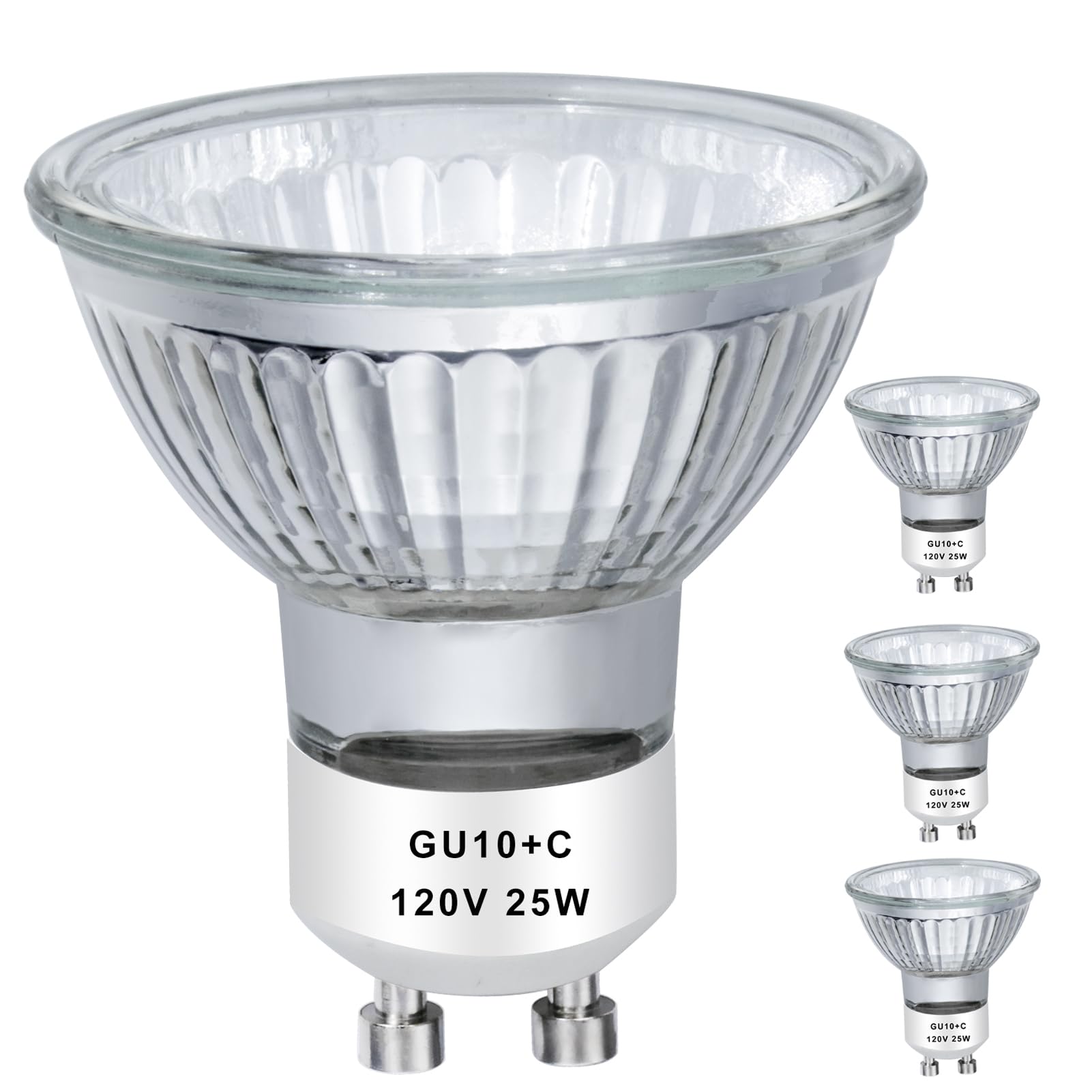 Ahevo Halogen 25W 120V Np5 Candle Warmer Bulb, Gu10 Halogen 120V 25W Mr16 Glass Cover Bulb, Replacement For Wax Burner, Tart Bur