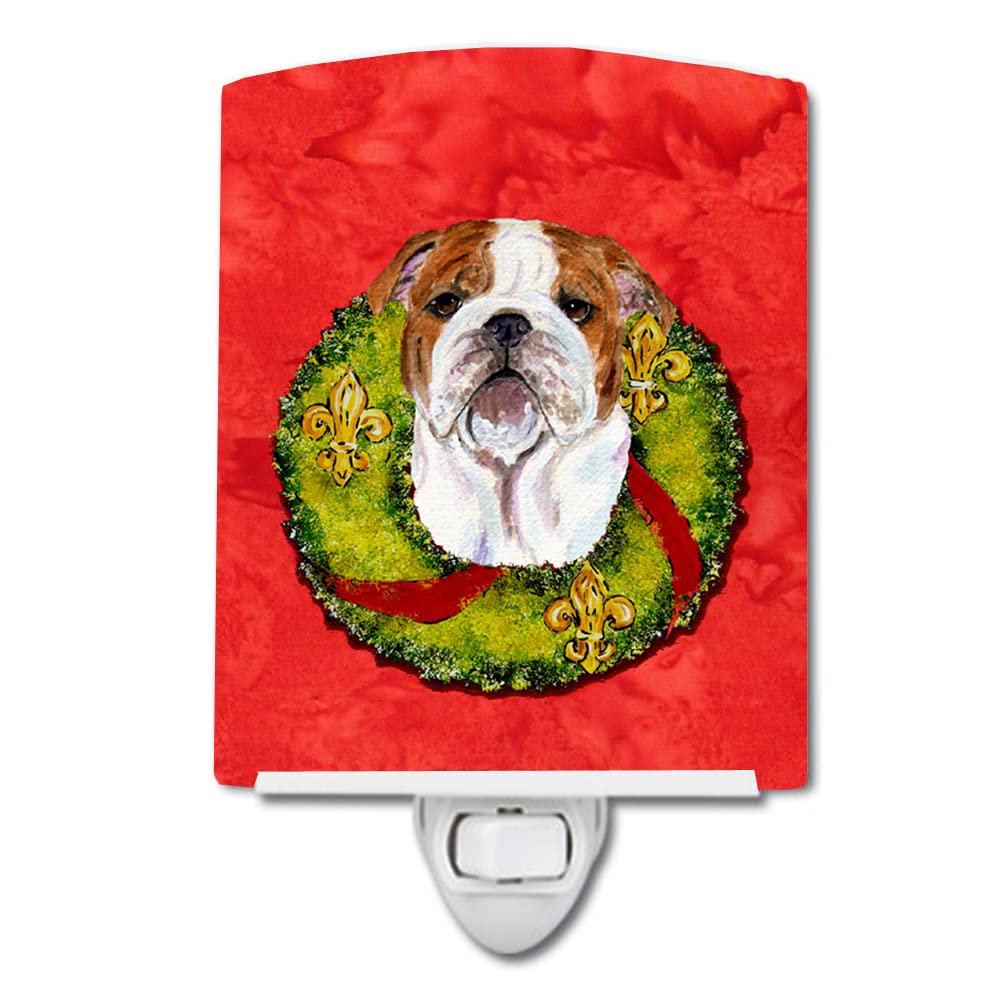 Carolines Treasures Ceramic Night Light, Bulldog English, 6x4x3in, Model SS4174CNL, UL-Certified for Bedroom, Bathroom, Kitchen