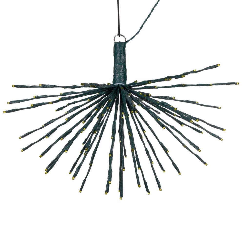 Vickerman 160Lt x 24&quot; Green Starburst Yellow 5mm LED Lights.