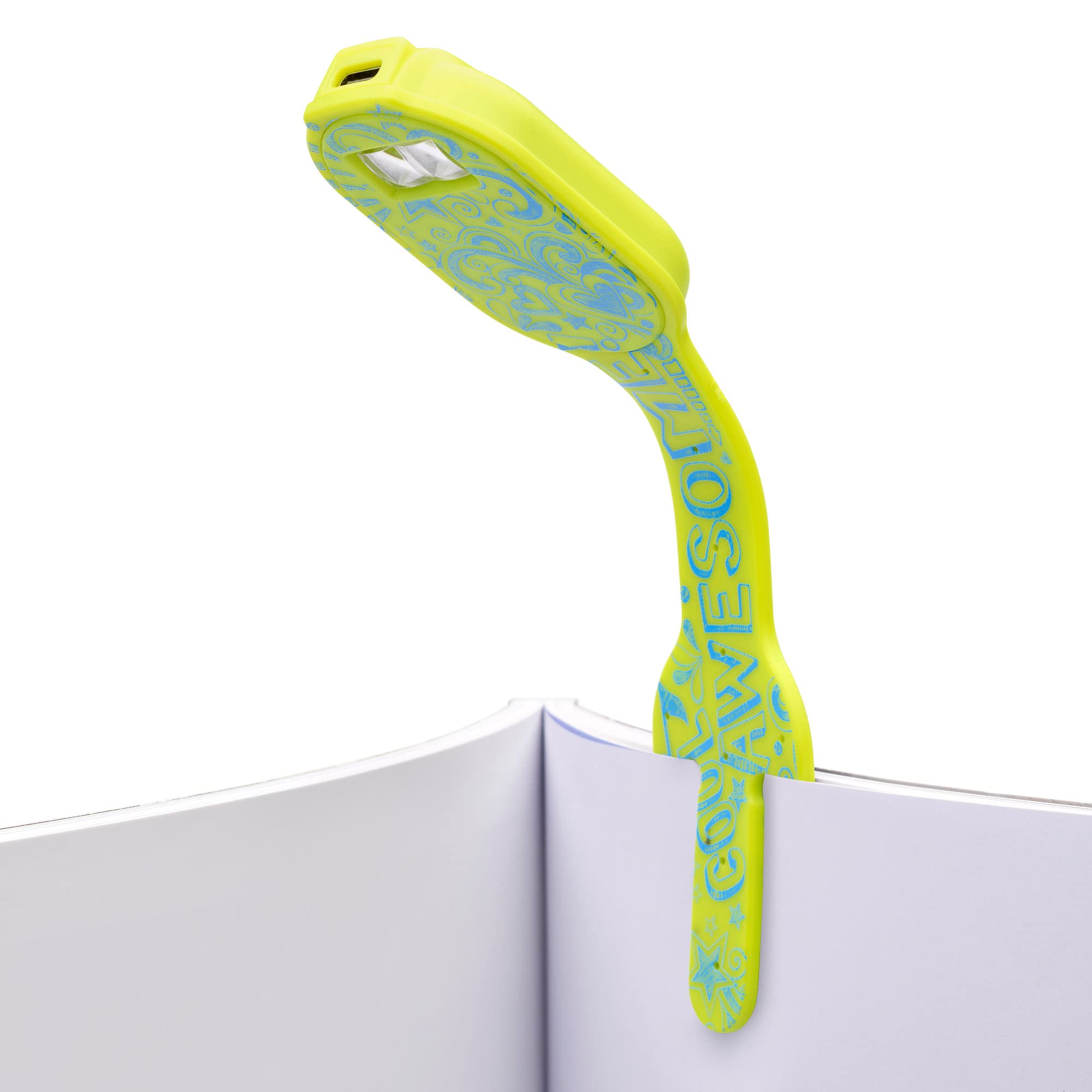 Gifts for Readers & Writers Flexilight Rechargeable Reading Light | LED Clip On Lamp | USB Rechargeable | 2 in 1 Bookmark | Awesome Color