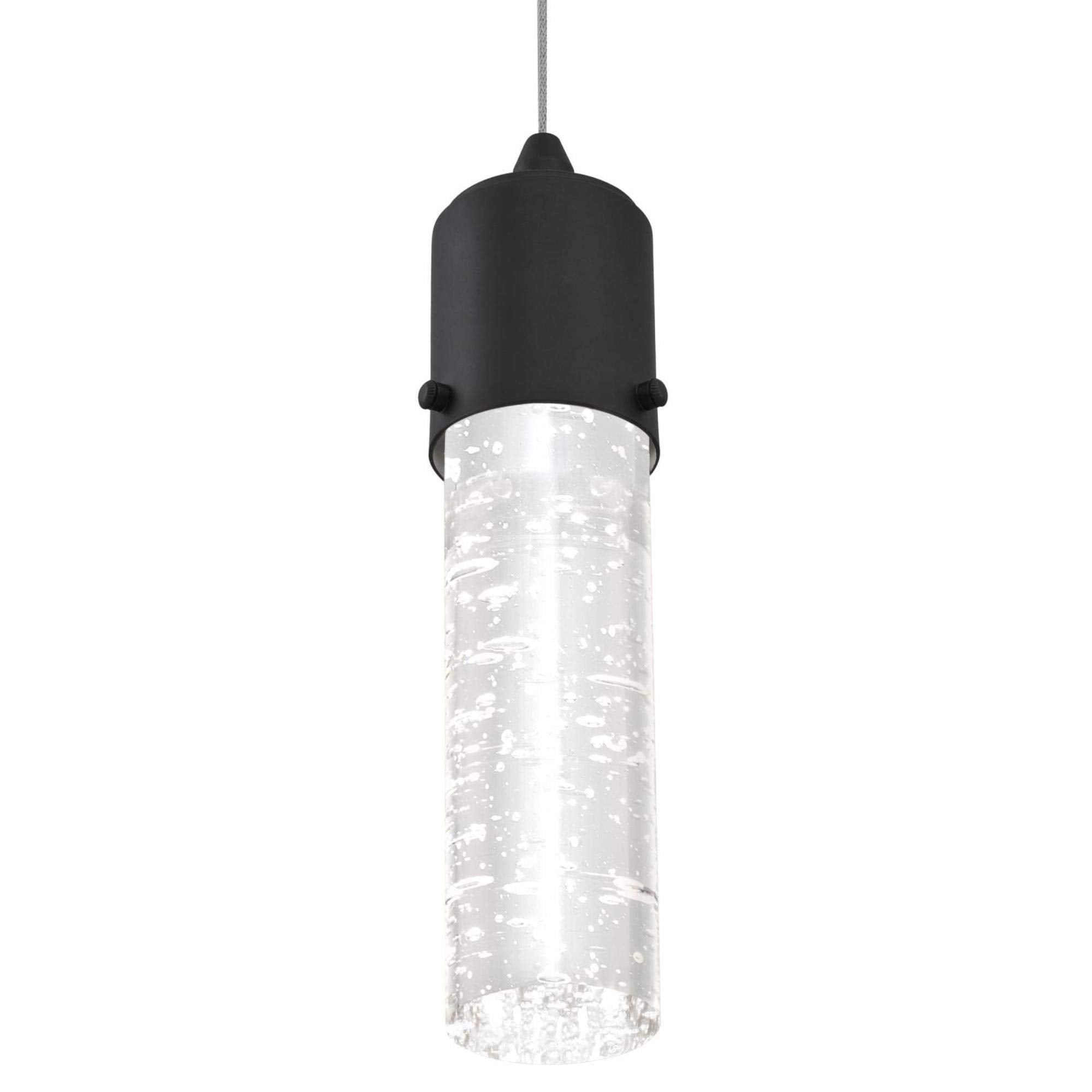 Westinghouse LED Indoor Mini Pendant Light, Matte Black, Bubble Glass, Model 6372300, One Size