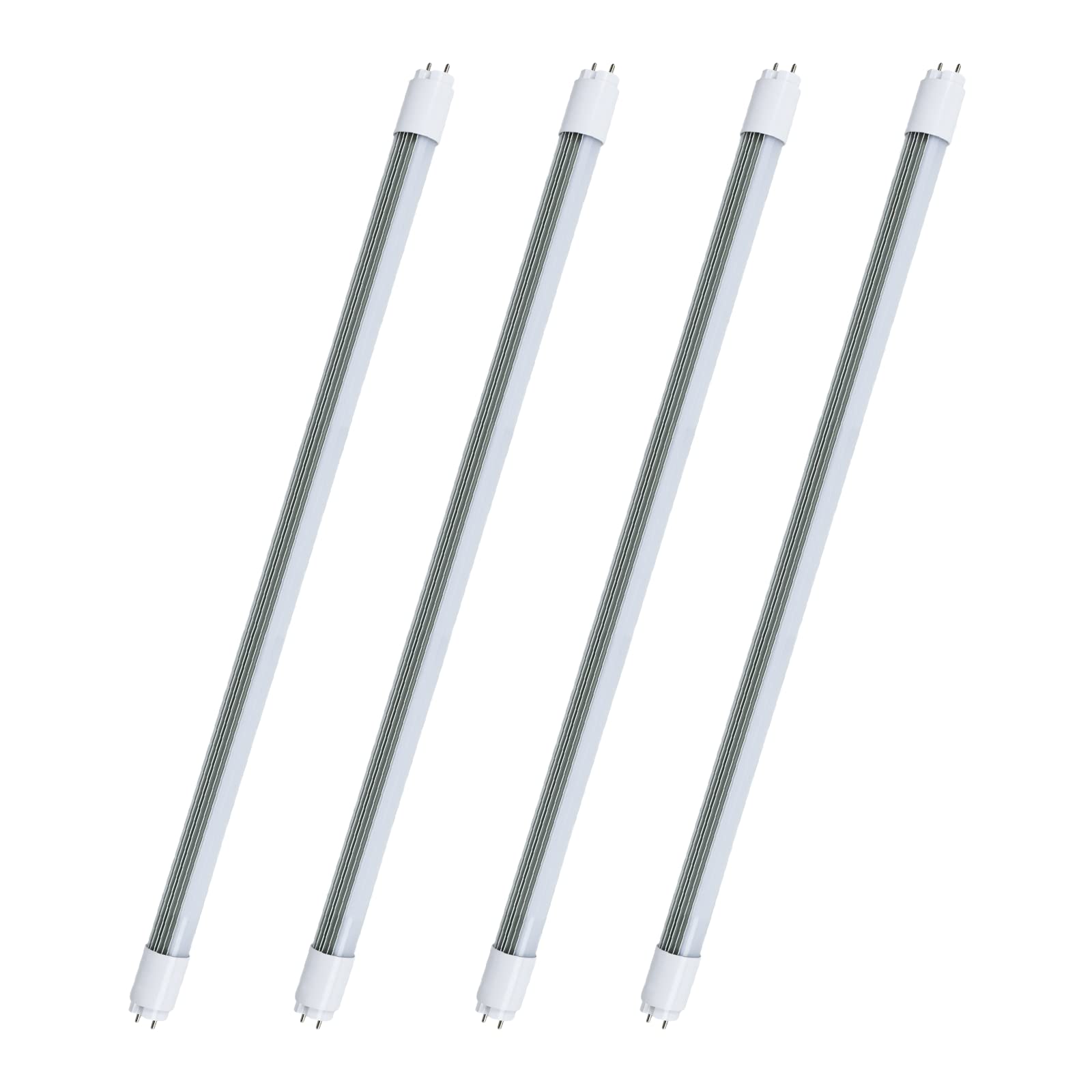 Sokply T8 T12 4Ft Led Bulbs Light Tube Type A+B 18W 2250Lm, F32T8/F40T12 Led Fluorescent Replacement, 6000K White Light, Plug An