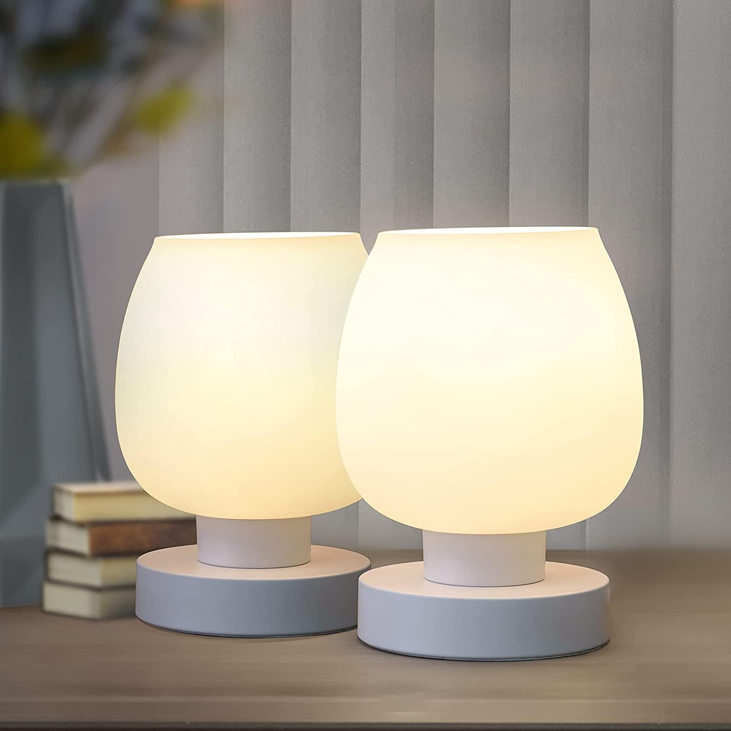 ONEWISH 5.5 White Opal Glass Lampshade - Modern Replacement for Table, Floor, Wall, Pendant Lamps - Soft Lighting