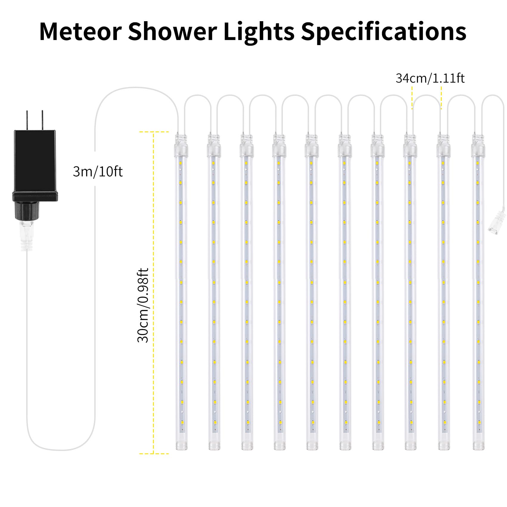 Jjgoo ?4 Pack? Christmas Meteor Shower Rain Lights 12Inch  Totally 40 Tube 960 Leds Icicle Lights Outdoor Raindrop Light For Xmas Halloween Wedding Party Tree Holiday Decoration  Pink