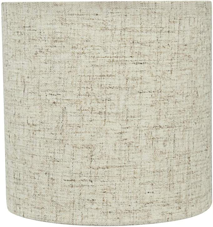 Aspen Creative 31196B, Drum Clip-On Chandelier Lamp Shade, Beige, 5&quot; Top x 5&quot; Bottom x 5&quot; Slant Height, Set of 1
