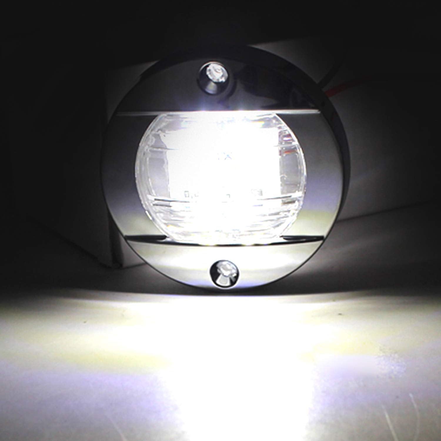 KEING 6 Pcs Marine Boat LED Cabin Deck Lights, 12V White, Model SRY098W for Kayaks, Yachts, Pontoons, and Fishing Vessels