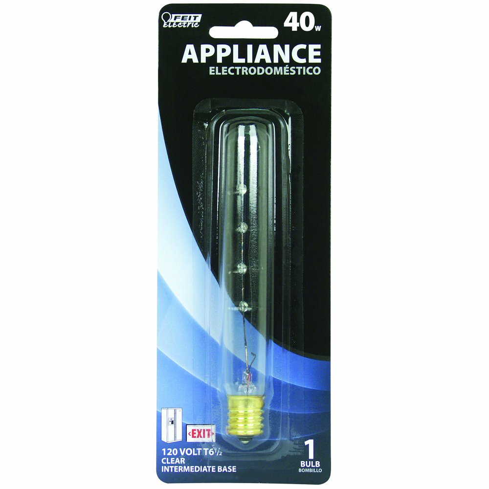 Feit Electric T6-1/2 Tubular Bulb, Clear Glass, 1 Count, Model BP40T61/2