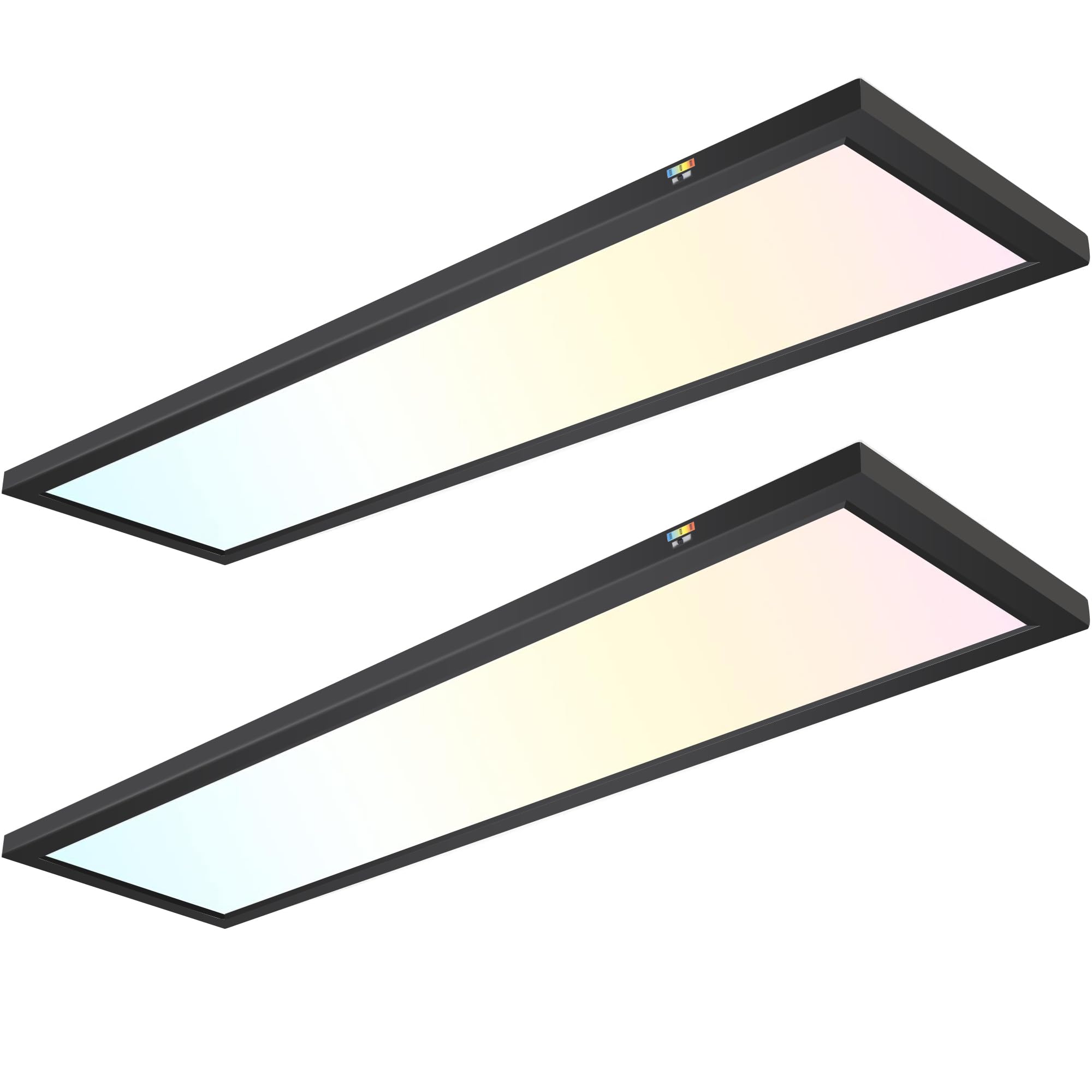 hykolity LED Flat Panel Light 1x4 FT 4800lm Dimmable 3000K/4000K/5000K Metal Black Model IPN2-1040