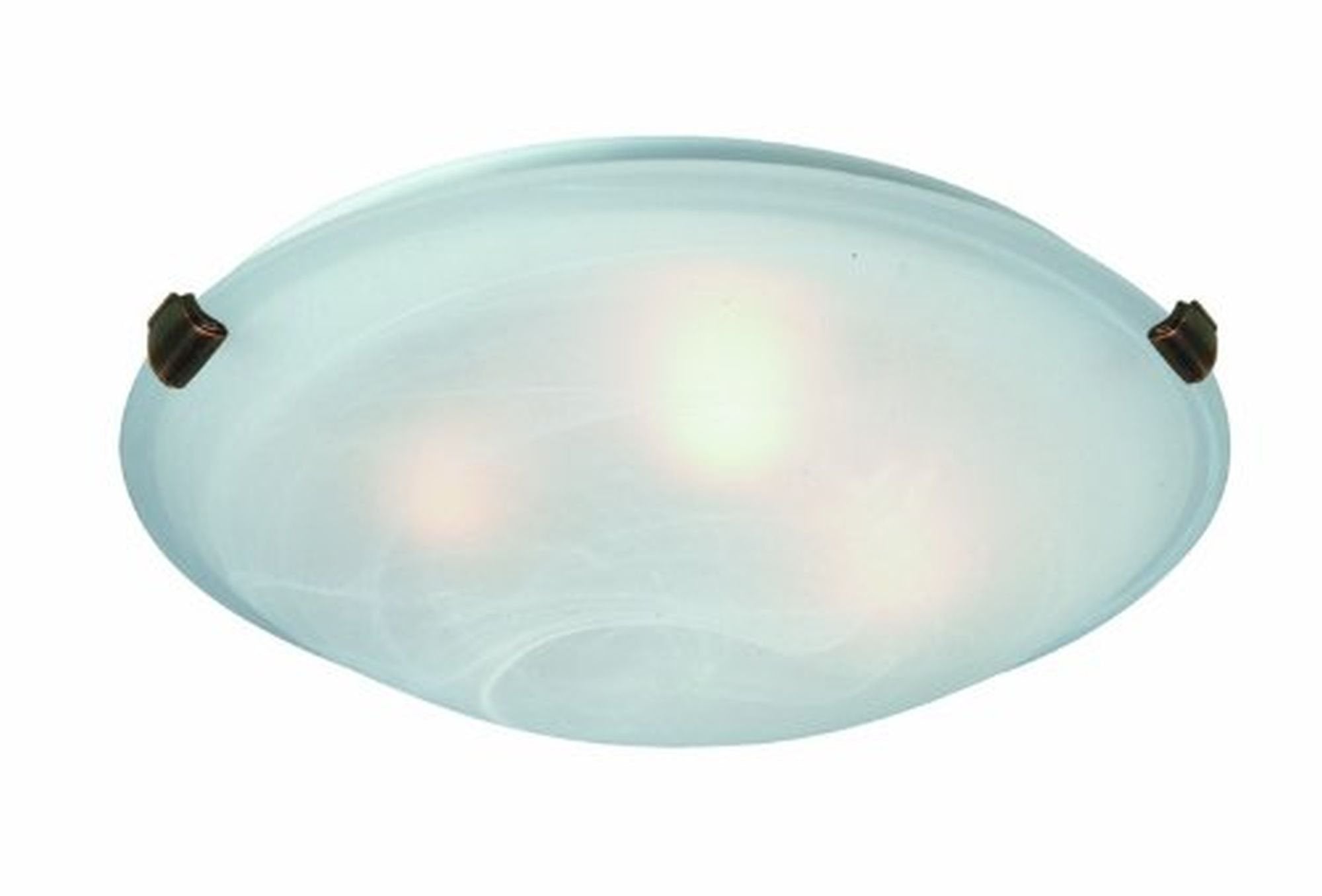 Artcraft Lighting Clip Flush 3-Light Flush Mount, White