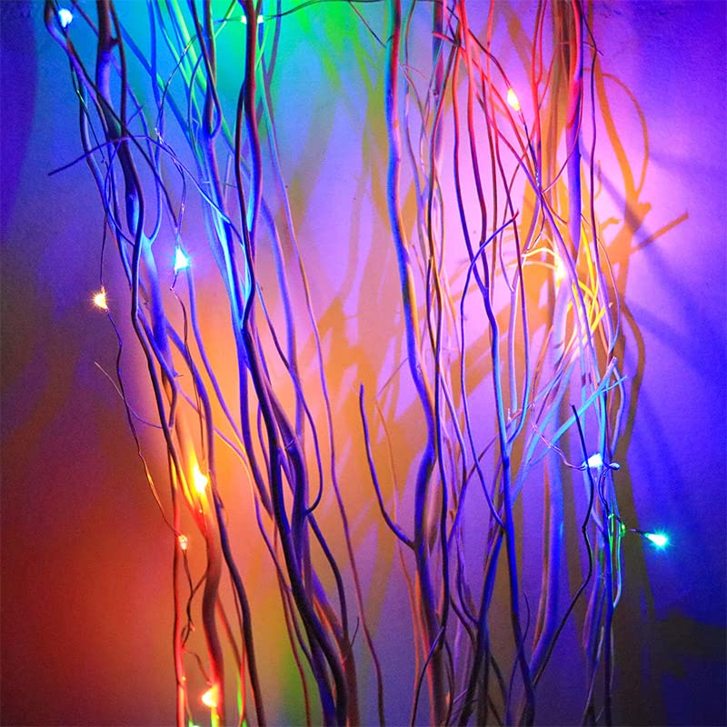 BXROIU Fairy Lights String Lights 50 LEDs 16.4Ft Silver Wire 8 Lighting Modes Remote Control Multicolor 4Pack