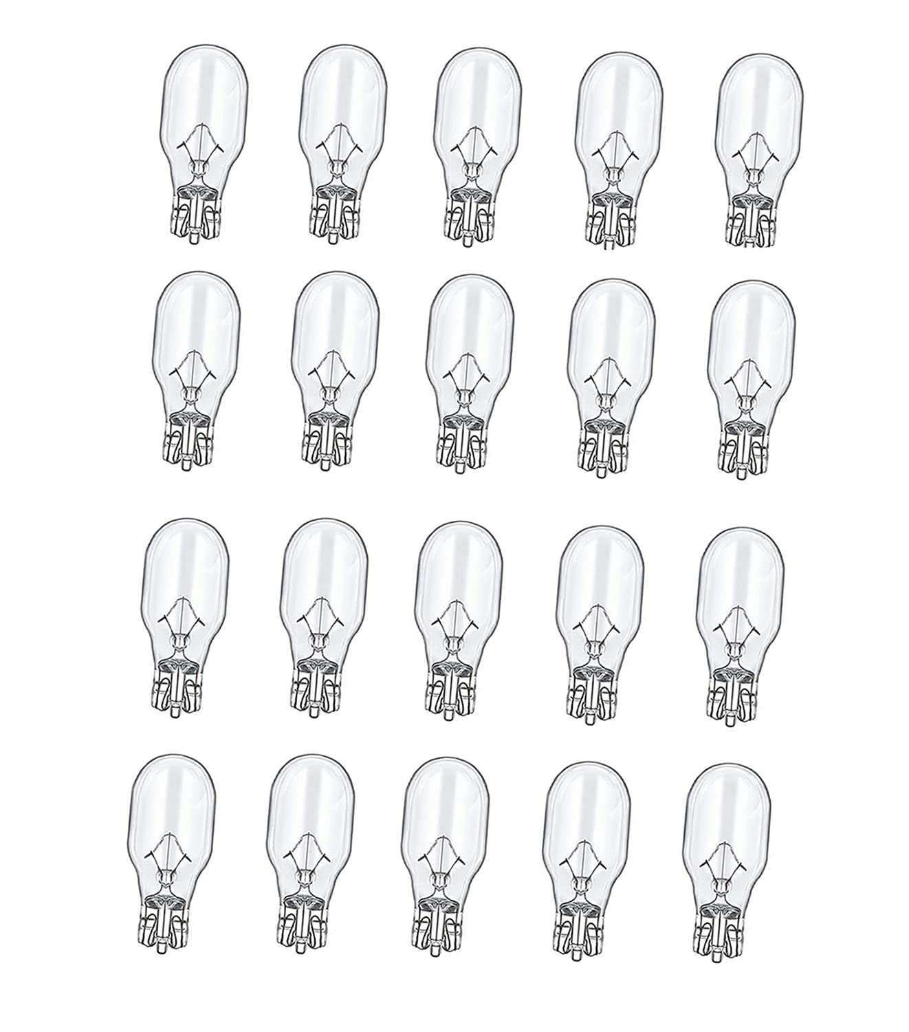 Landscape Light Bulbs For Philips 12 Volt 11 Watt T5 Wedge Base Low Voltage Lights Bulbs/ Garden Light Bulbs/ Deck Light Bulbs/ Yard Light Bulbs/ Malibu Bulbs - 20 Pack