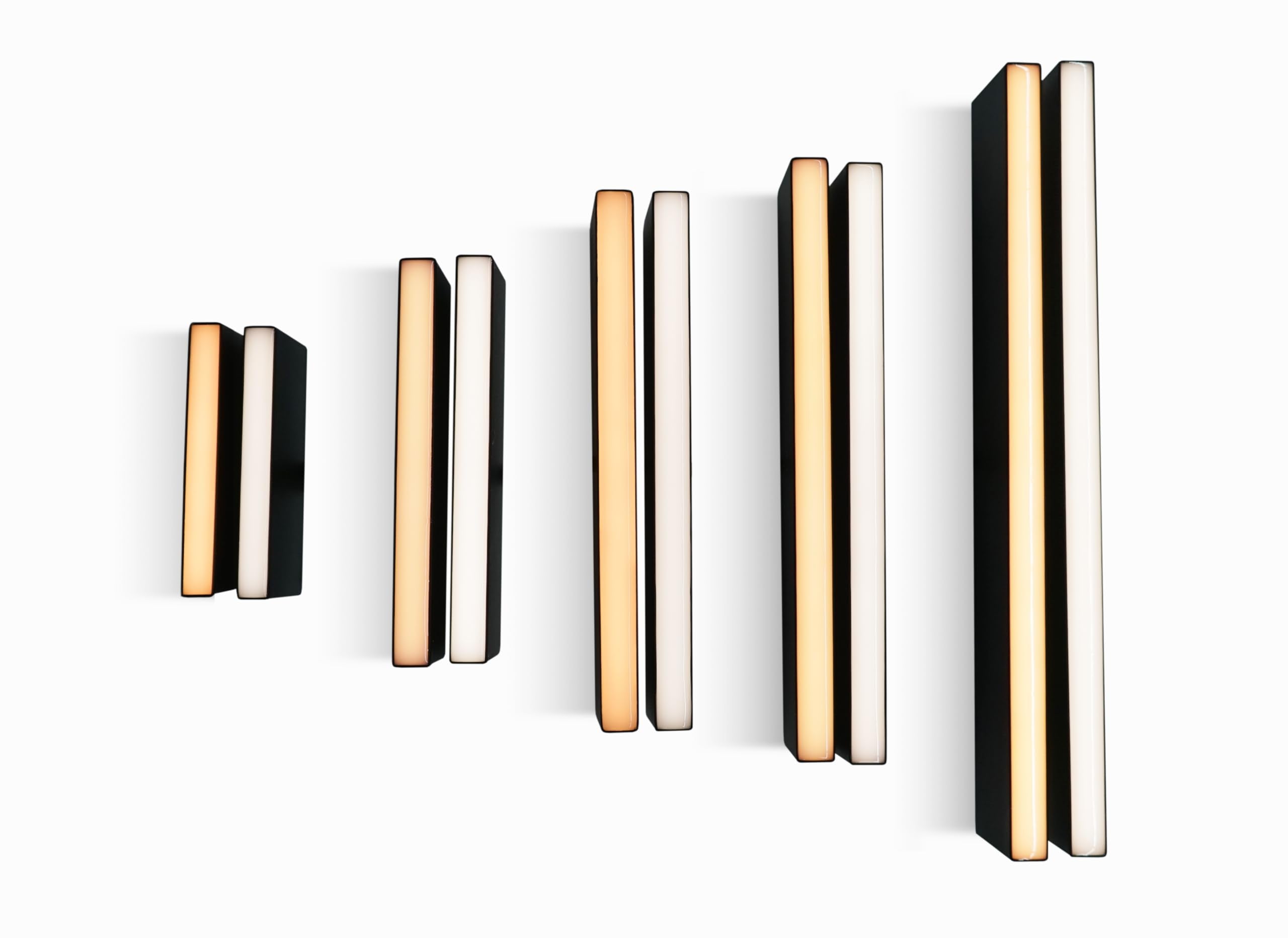 Lumengy Paver Light Slim 0.5X14 Inch Glare-Free Steel Brick Lighting For Pavers, Walls, Driveway & Pathway Borders 5000K Warm Wh