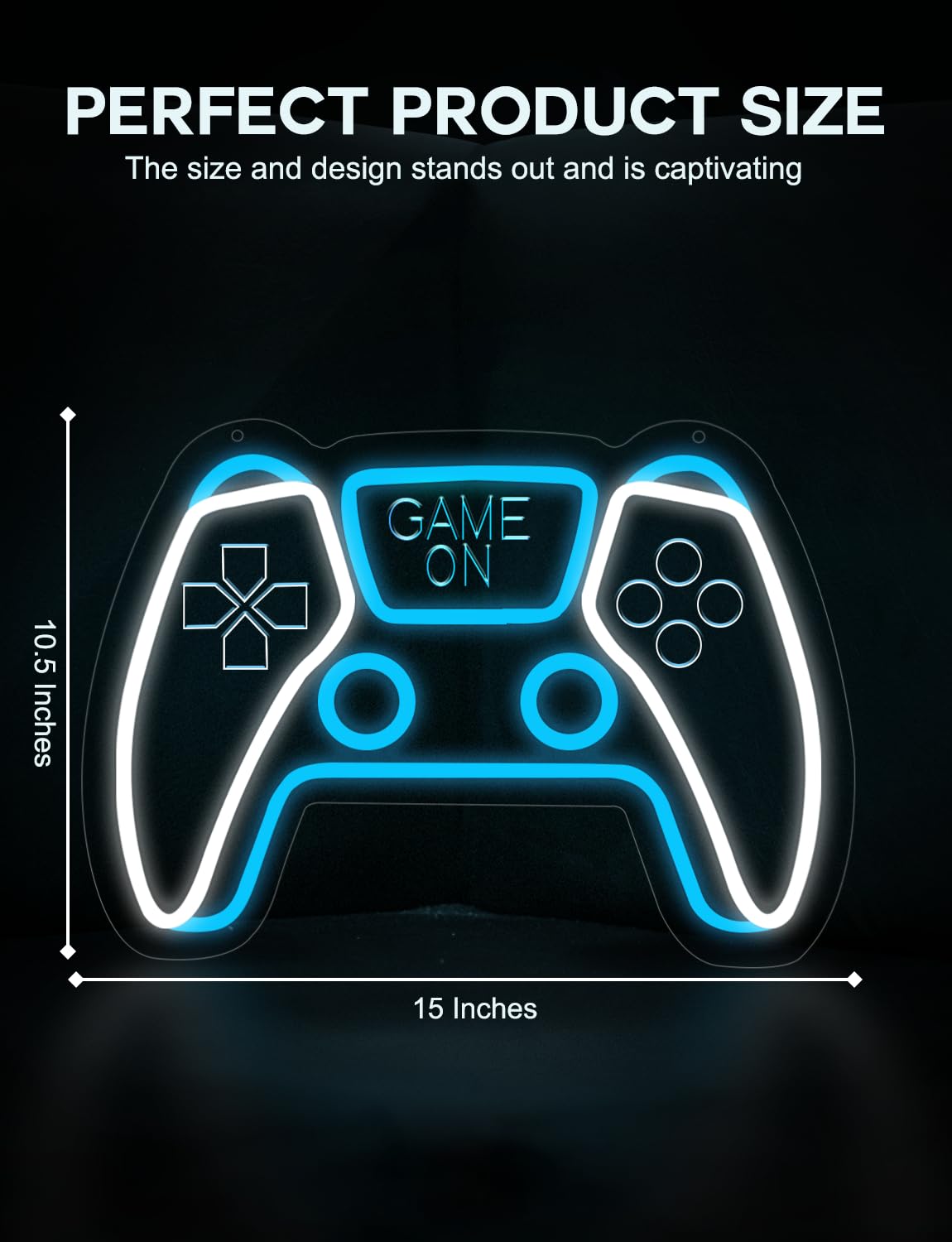 Lumoonosity Gamer Neon Sign - Gaming Neon Sign For Gaming Setup  Bedroom  Wall Decoration - Usb Powered Game Room Neon Sign - Gaming Led Lights For Gamers And Streamers - Gamer Gifts For Men  Kids