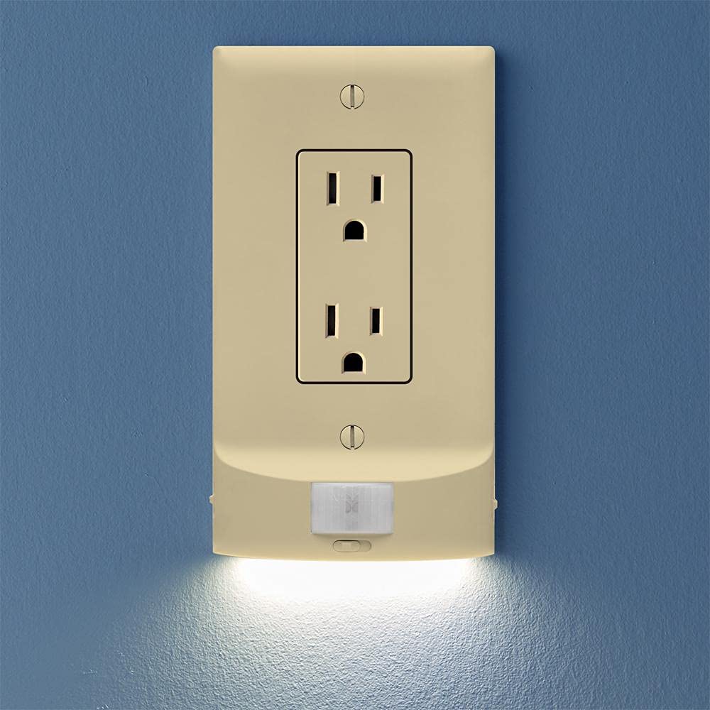 SnapPower MotionLight 4 Pack - LED Night Lights with Auto On/Off Sensor, Bright/Dim Options, Décor Size, Ivory, Model 850033353143