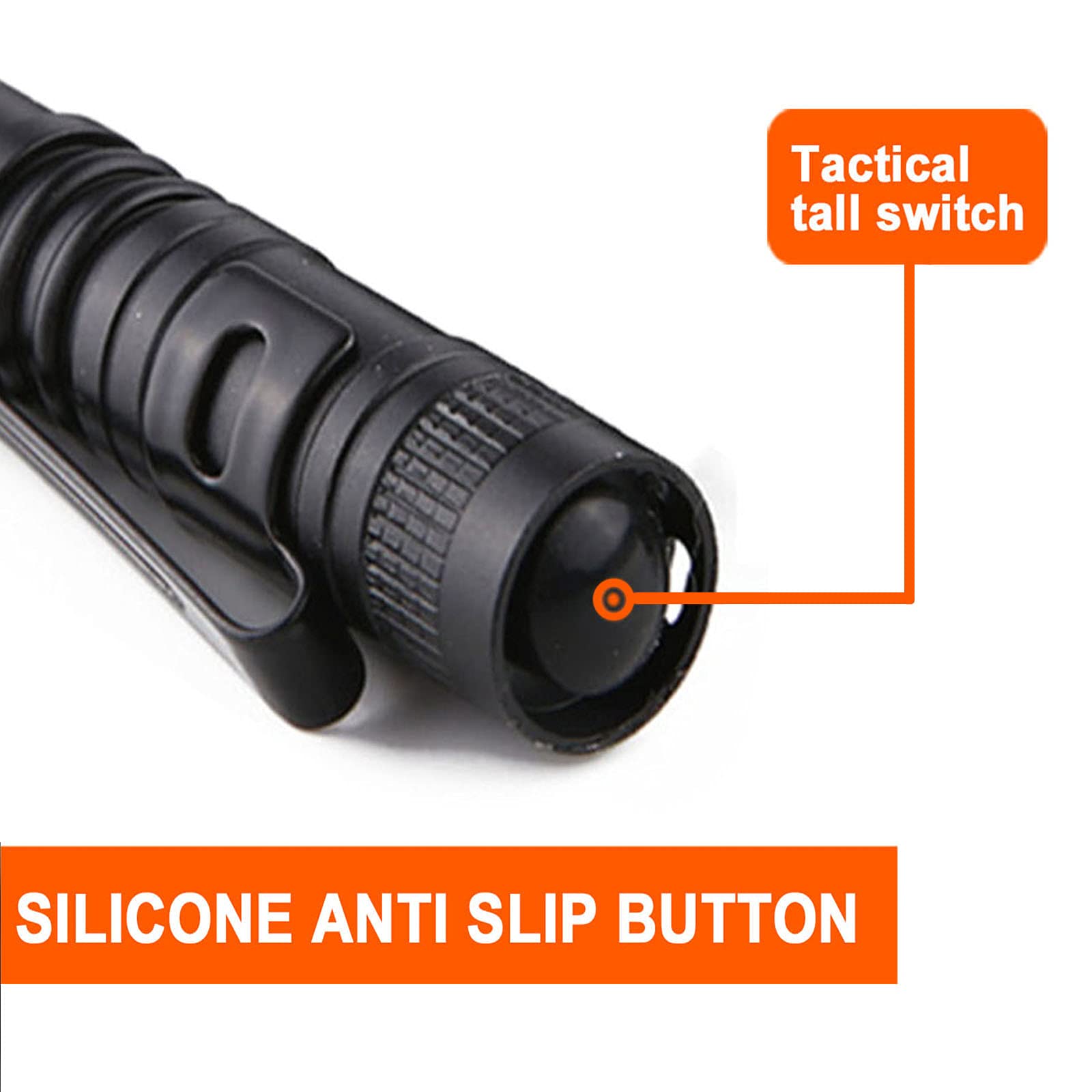 Beieverluck 20 Pack Mini Pen Light Flashlights, Waterproof Led Pocket Lights, Black