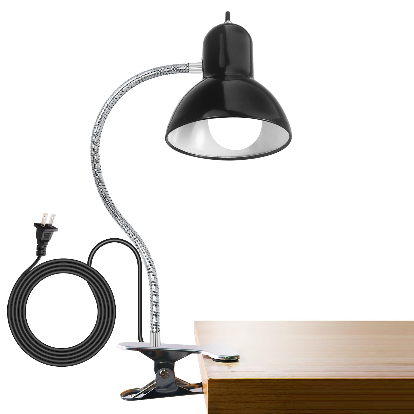 10W Wangjiatai Desk Lamp,Eye Protection Led Clamp Lamp,360Adjustable Gooseneck Clip On Lamp,Portable Reading Light,Study Clamp L