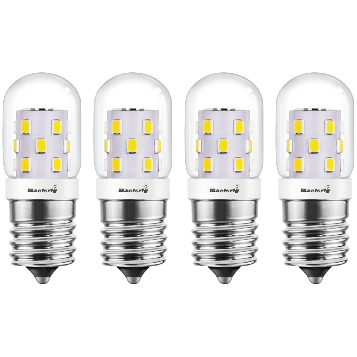 Maelsrlg Microwave Light Bulbs Under Hood 40W Equivalent, E17 Led Bulb Dimmable For Range Hood, 3W 380 Lumens, Led Appliance Lig