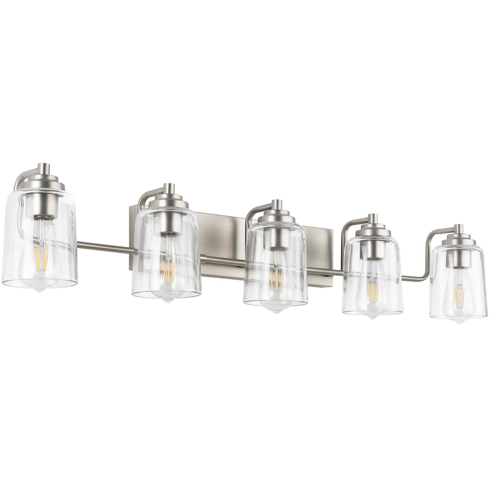 Solfart 5 Light Bathroom Lights For Bathroom Brushed Nickel Vanity Light Vanity Lighting Fixtures Bathroom Light Fixtures Over M