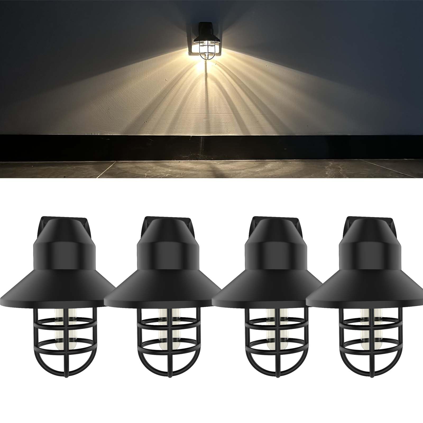 NOVELUX Night Lights Plug Into Wall, 2700K Warm Farmhouse, 4 Pack, Model NL-UMB5P-0.8W, Acrylonitrile Butadiene Sty