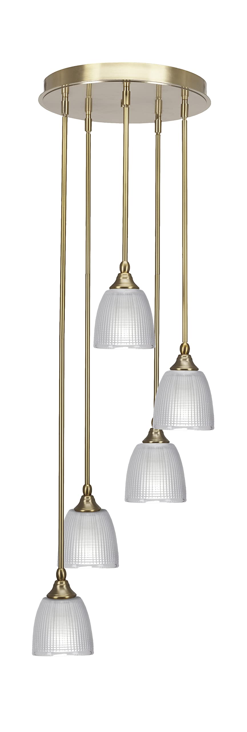 Empire 5 Light Cluster Pendalier in New Age Brass Finish (2145-NAB-500)