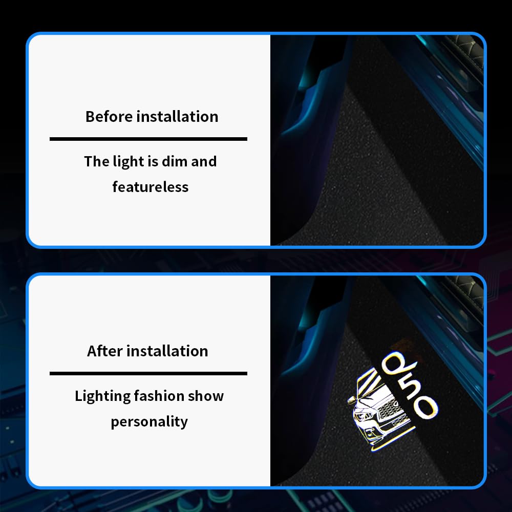 BuJinZeTui LED Car Door Logo Lights Projector for Infiniti Q50 Q50L (2008-2022) - Puddle Lights Ghost Shadow Light Kit