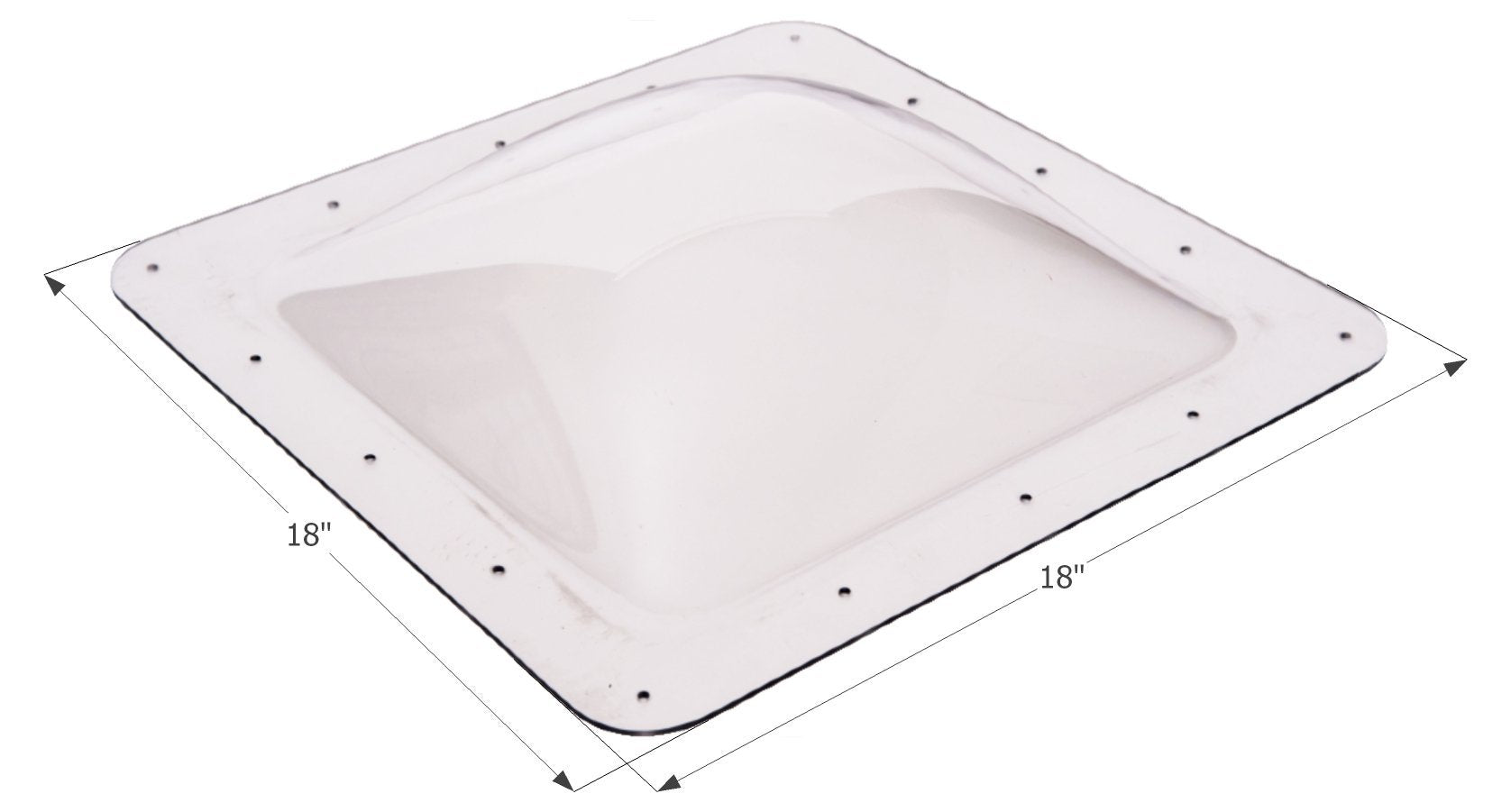 ICON 01818 RV Skylight SL1414-14&quot; x 14&quot; x 4&quot;, Clear