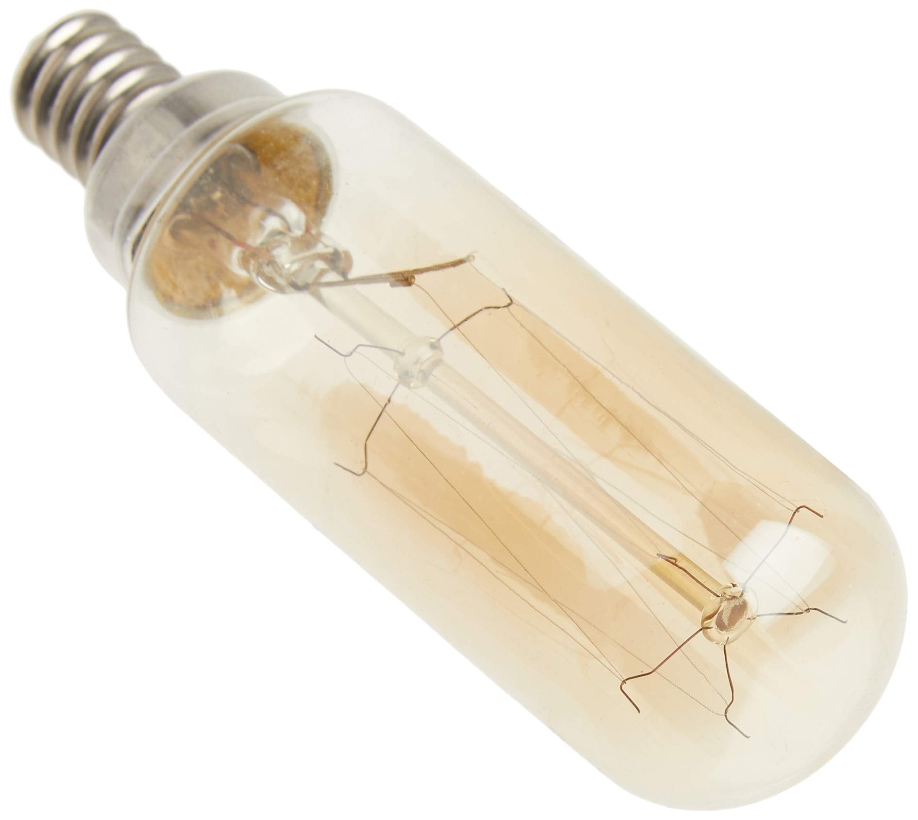 Satco S2420 40 Watt 20 Lumens T9 Incandescent Candelabra Base Soft White 2700K Vintage Cage Gold Coil Design Light Bulb, Dimmabl