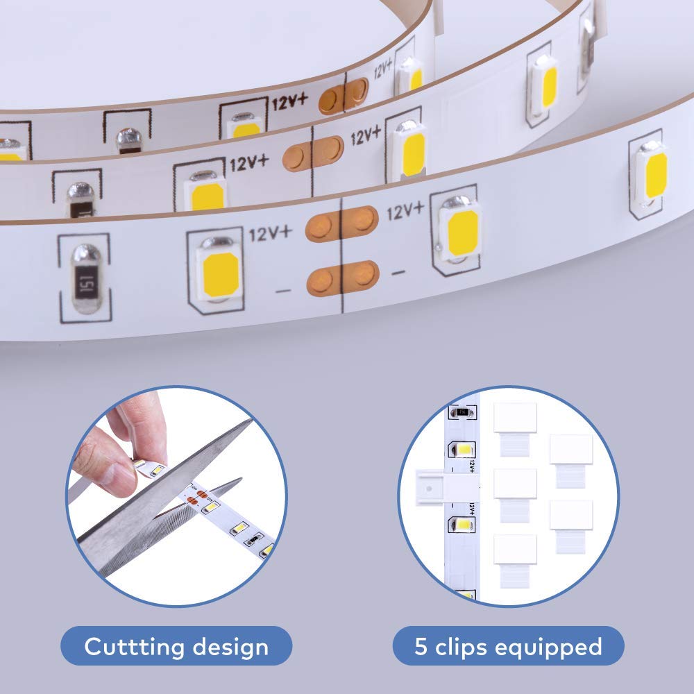 Govee LED Strip Lights 32.8ft, 6500K Dimmable Daylight White, 600 LEDs, Model H6187, Ideal for Mirror, Under Cabinet, Living Room