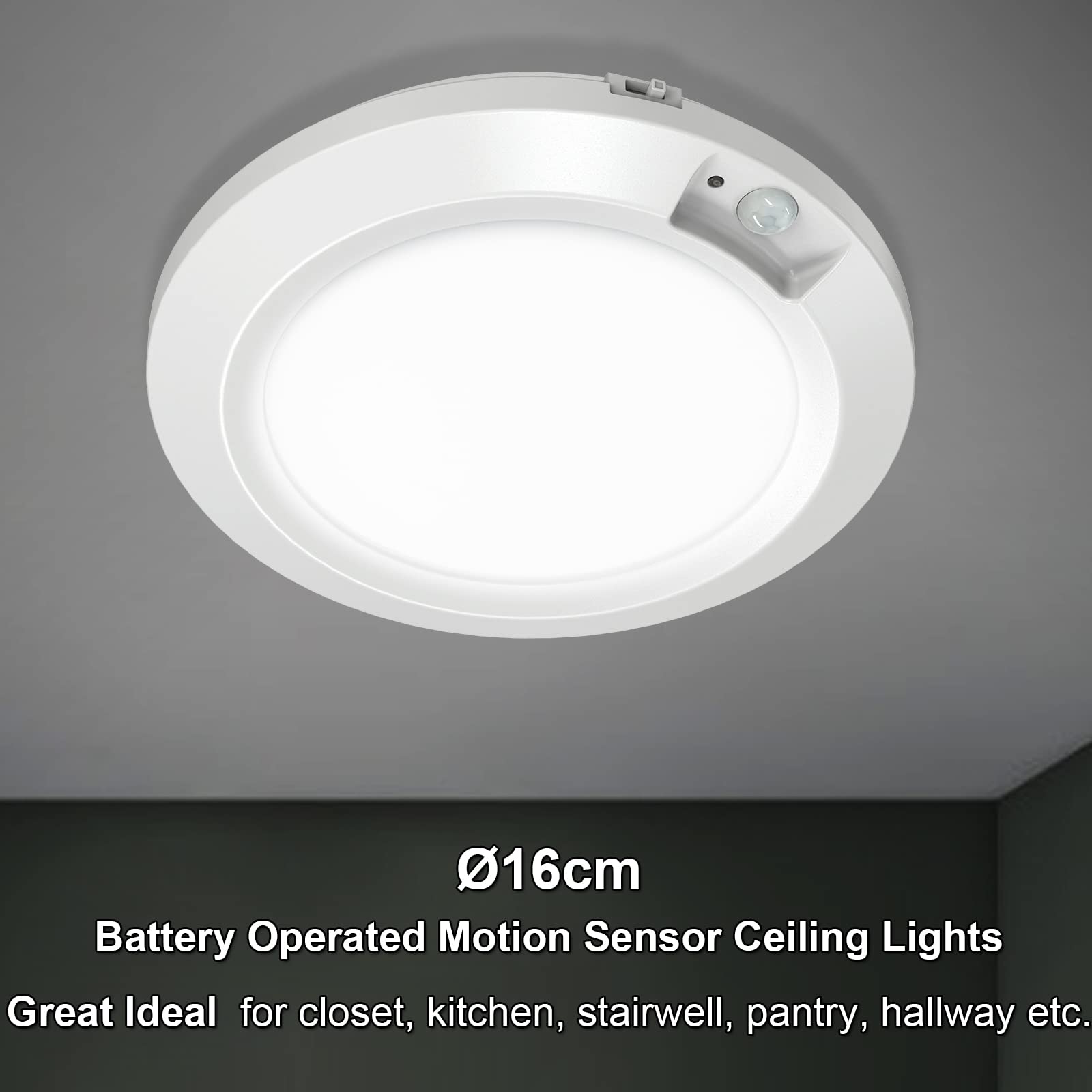 Awanber Motion Sensor LED Closet Lights, 210LM, Battery Operated, 1 Pack, Cool White, Model: 5bea2b2e-4f84-4c45