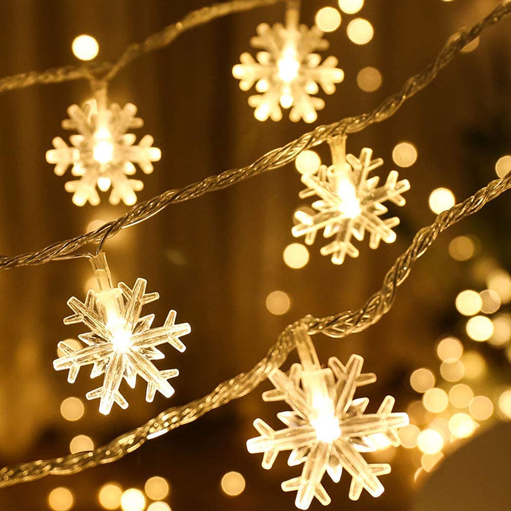 HOME BUY Snow Flake String Lights for Indoor Outdoor Decoration Diwali Light for Party Birthday Diwali Christmas Navratri Valent
