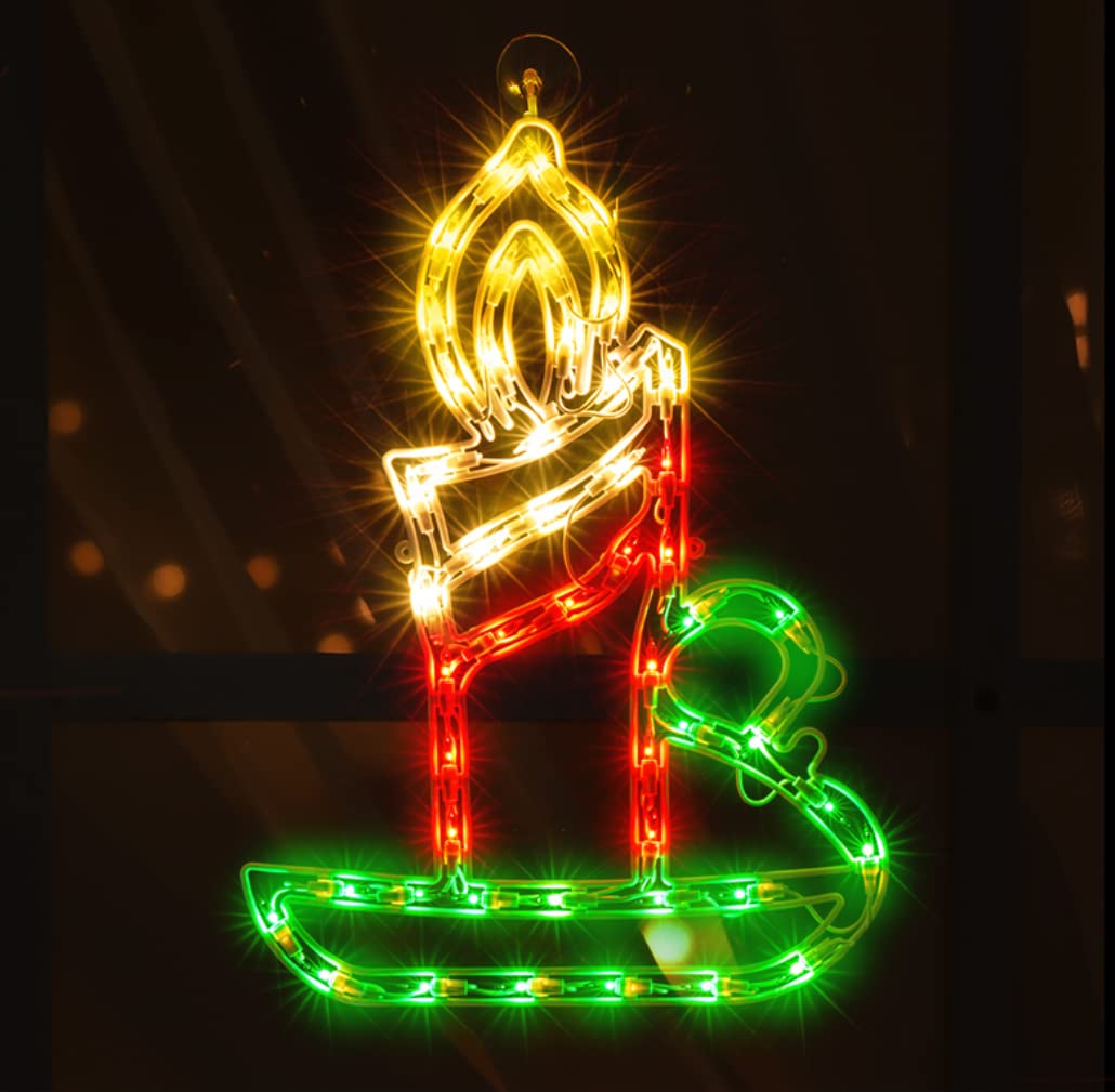 LAMPHOME 18 50 Lighted Candle Christmas Light  Window Sculpture Decoration