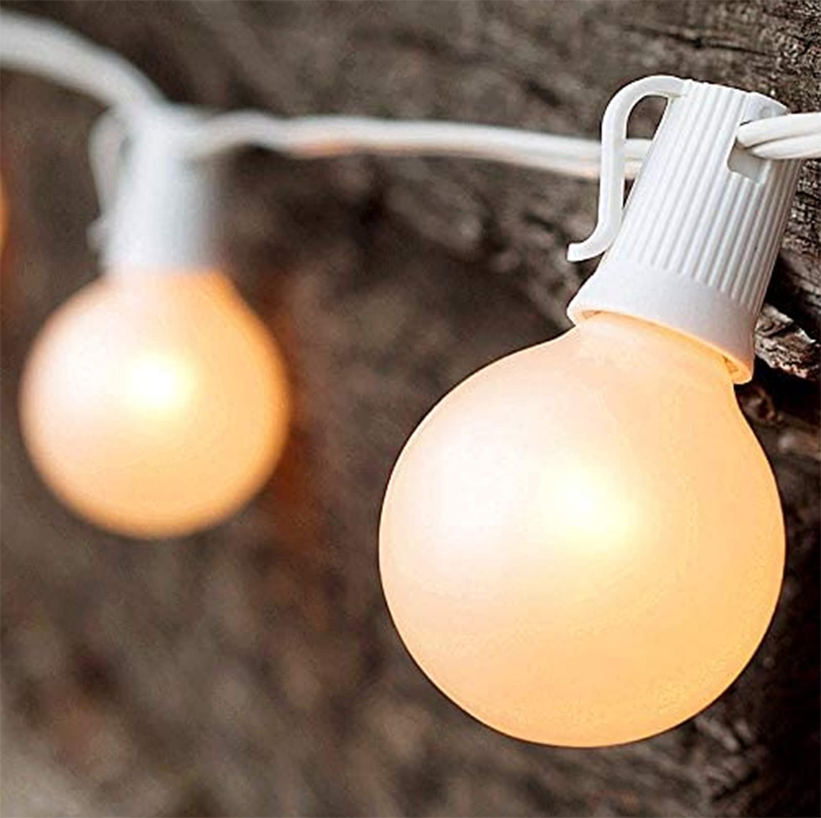 SUNSGNE G40 Globe Replacement Bulbs - 5W Frosted Glass, E12/C7 Screw Base, 25 Pack