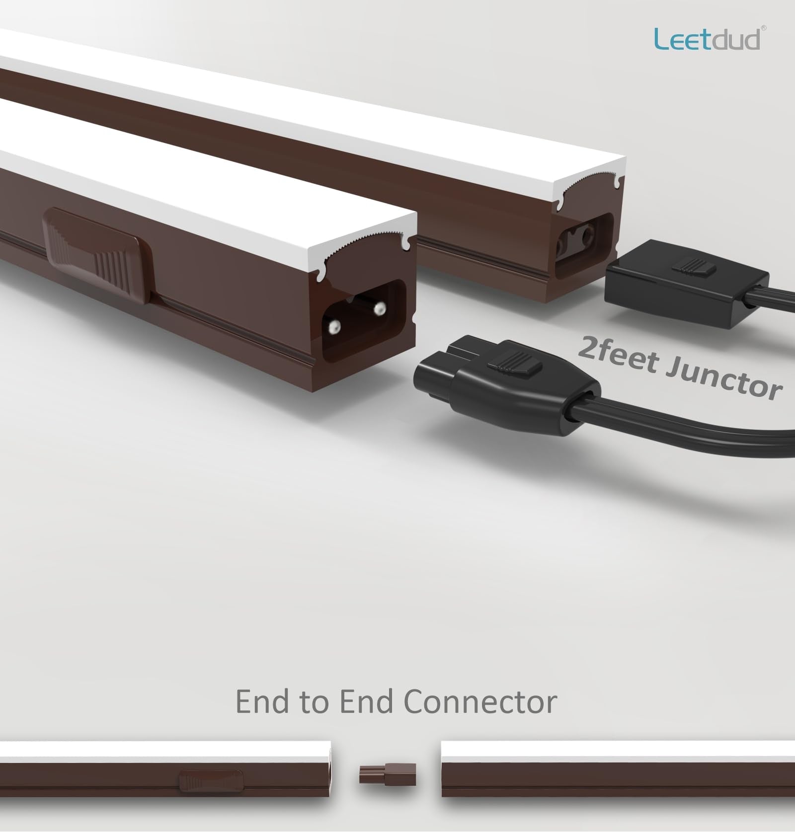Leetdud Under Cabinet Lighting Plug In  12 Inch 1 Pc  Linkable Ac120V 3Cct 3000K/4000K/5000K Ultra Slim  Led Under Cabinet Lights For Counter Light  Kitchen  Shelf  Sink  Workshop  Desk  Bronze