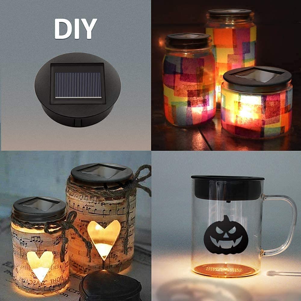 2pcs 2.76inch 7cm Replacement Solar Light Parts top Bottom Size 2.36inch,Waterproof Solar Lanterns Replacement top Accessories f