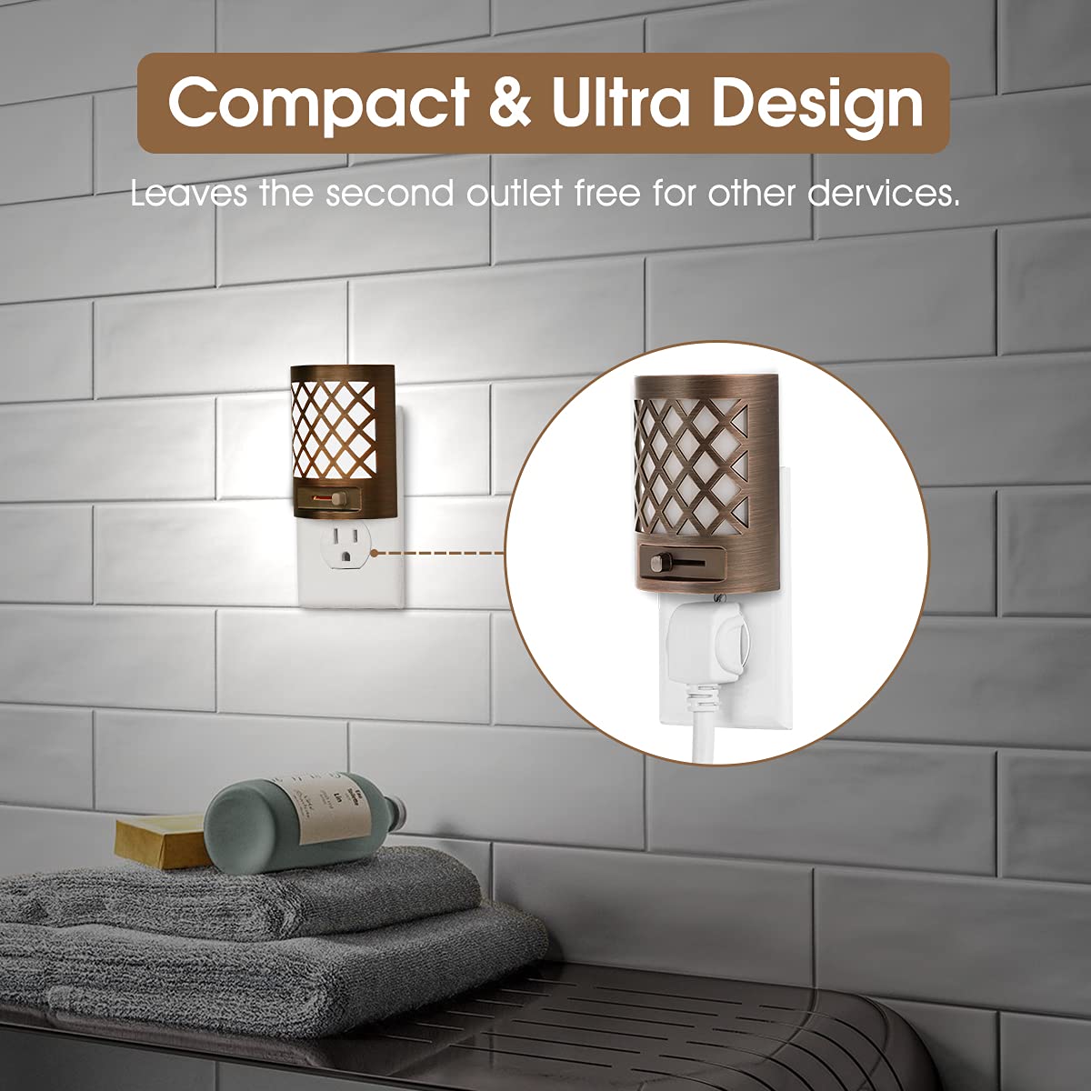 Doresshop Led Plug In Night Light [2 Pack], Night Lights Plug Into Wall, Dusk To Dawn Sensor Night Light, Decorative Night Light