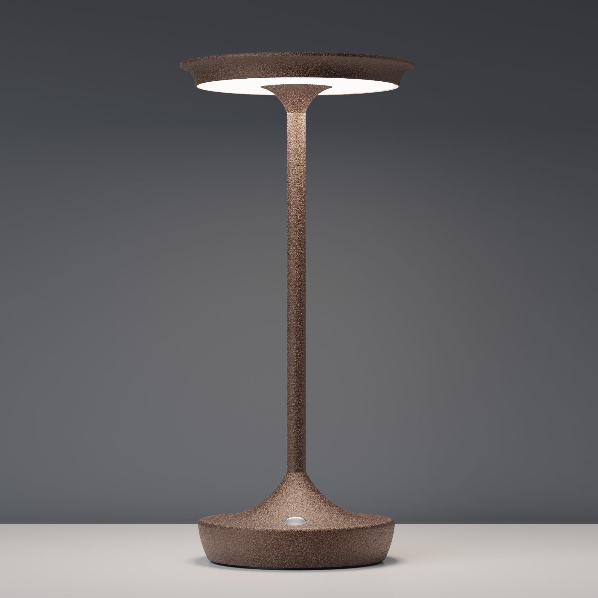 YHT Cordless Rechargeable Table Lamp, 6000mAh Battery, Waterproof, Stepless Dimming, Aluminum, Rust 1Pack, Model 825