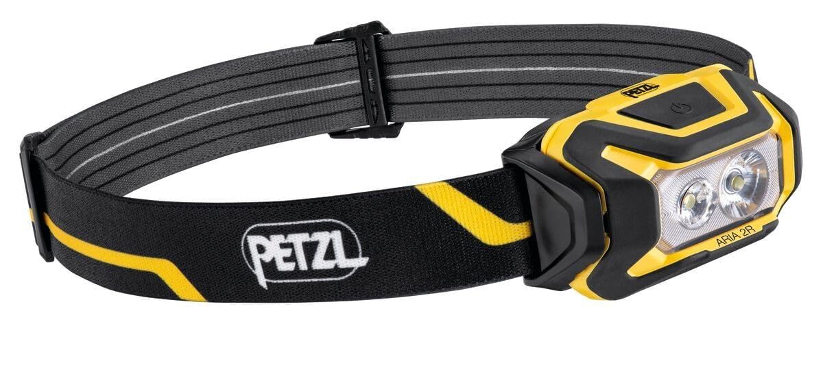 PETZL ARIA 2R Headlamp - Black/Yellow (600 lm) [New Gen]