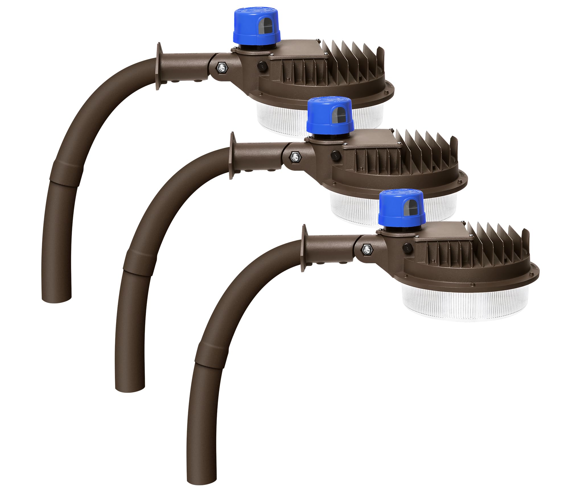 LEDMO 120W LED Barn Light, 18000lm, 5000K, IP65 Waterproof, Adjustable Angle, 3 Pack, Brown, Model 1127C