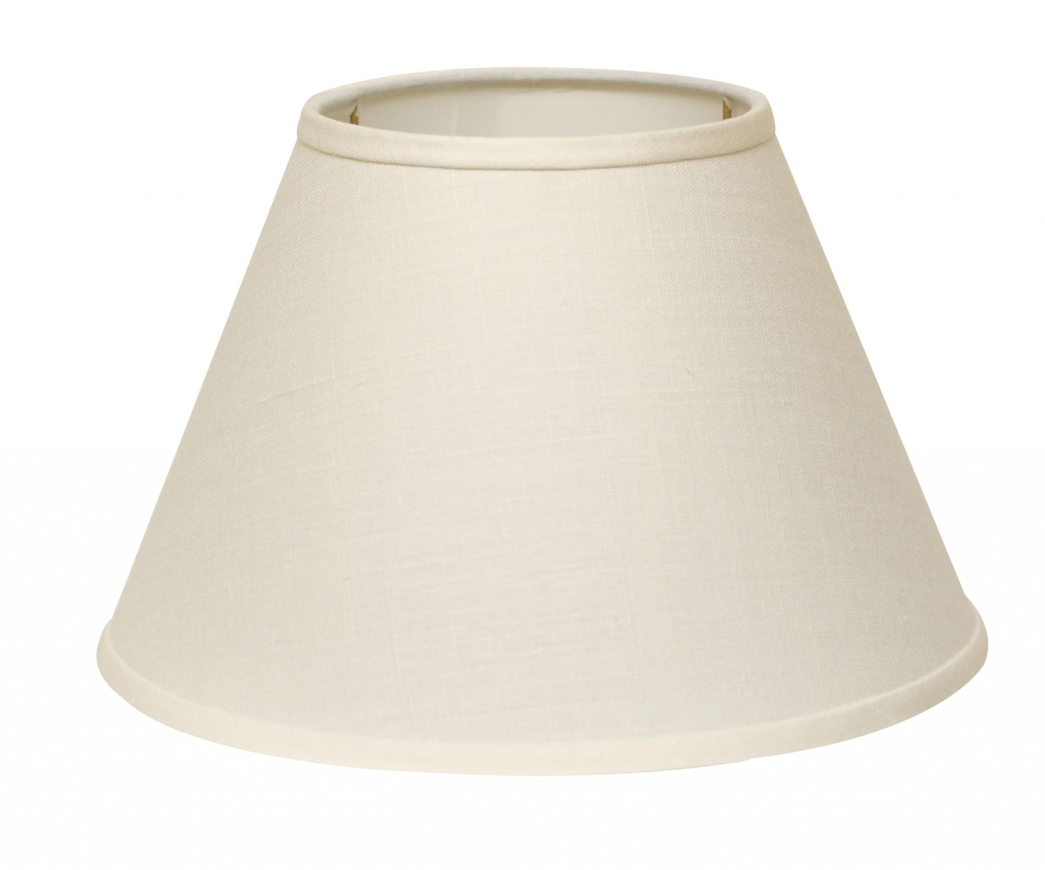 Homeroots 470241 12 In. White Premium Empire Slanted Linen Lampshade White