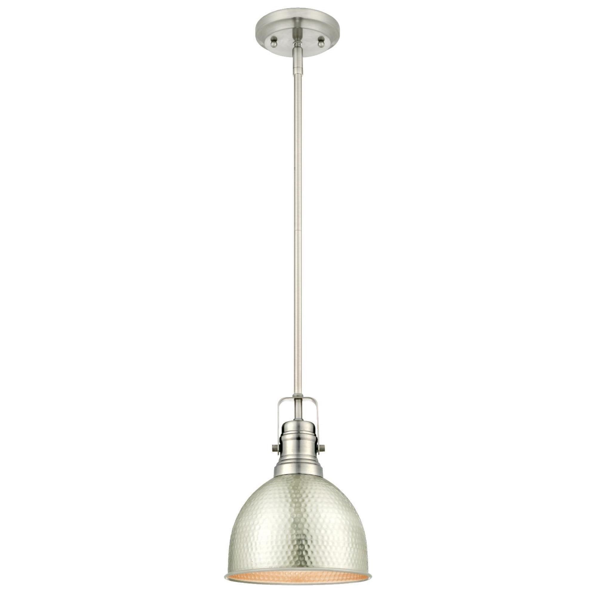 Westinghouse Lighting 6345500 Madras One-Light Indoor Mini Pendant, Hammered Brushed Nickel Finish
